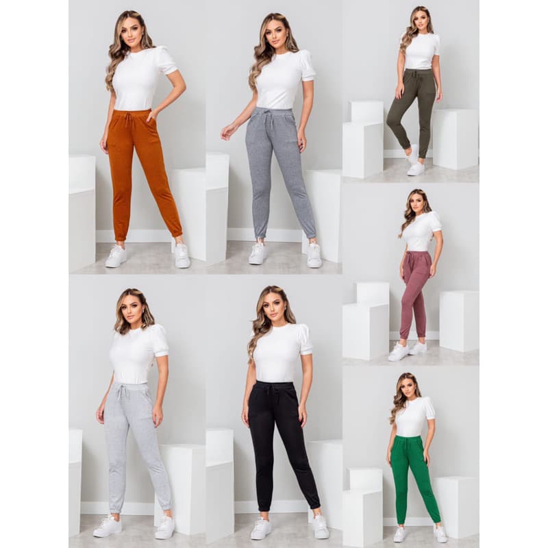 Calça Feminino Lanzinha Jogger Moda Feminina Com Bolso Tendência COD106