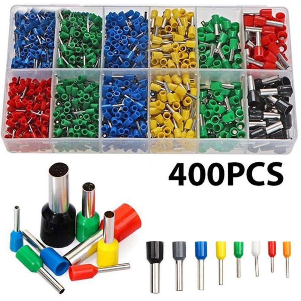 CONECTOR TUBULAR 400 PEÇAS COM ESTOJO COM DIVISÓRIAS ÓTIMO PARA ELETRÔNICA
