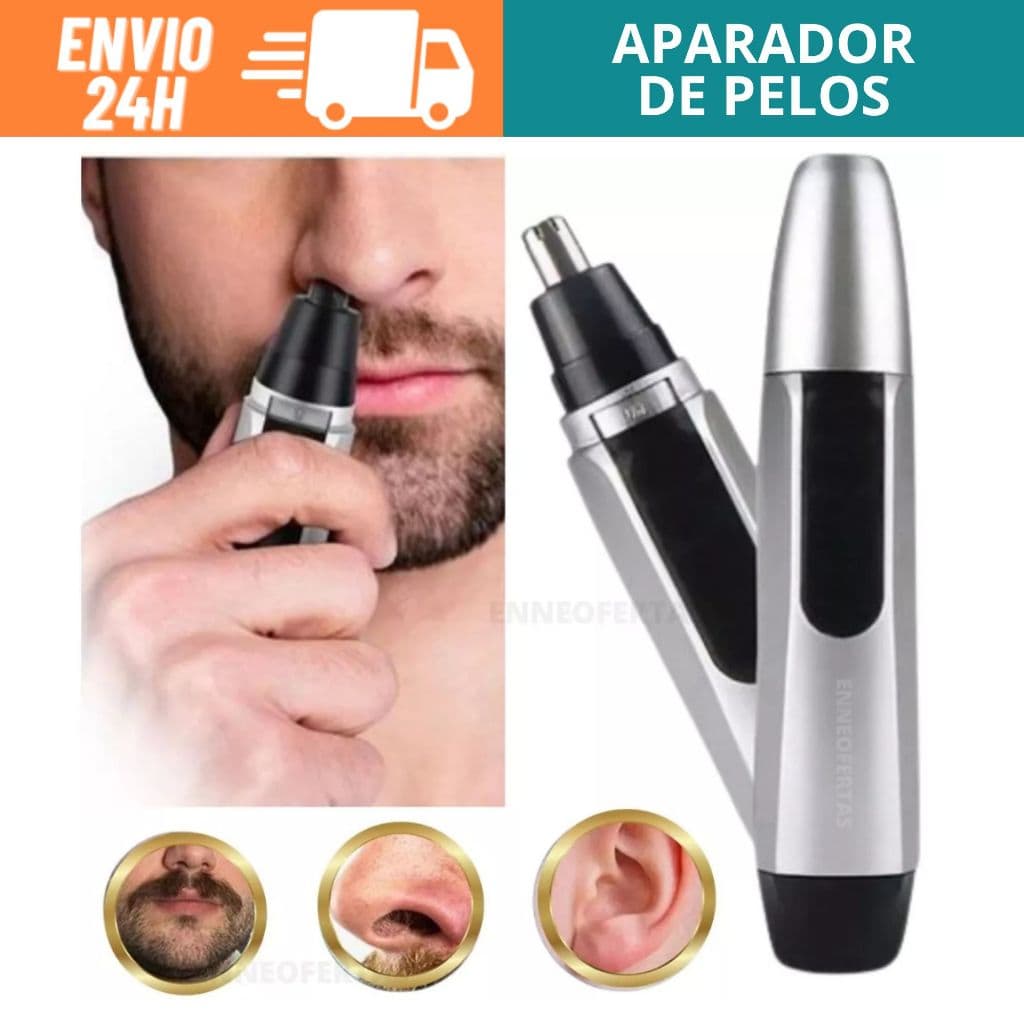 Aparador de Pelos Removedor Elétrico Para Nariz Orelhas Rosto Depilador Facial Portátil