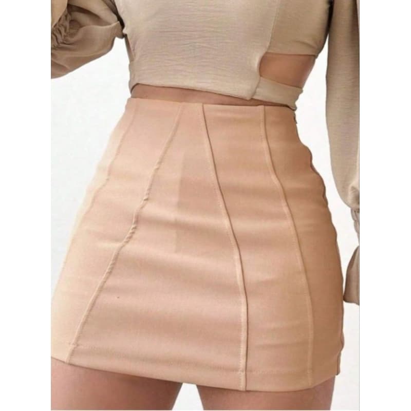 Short Saia Feminino Curto Bengaline Cintura Alta Premium Alta Qualidade