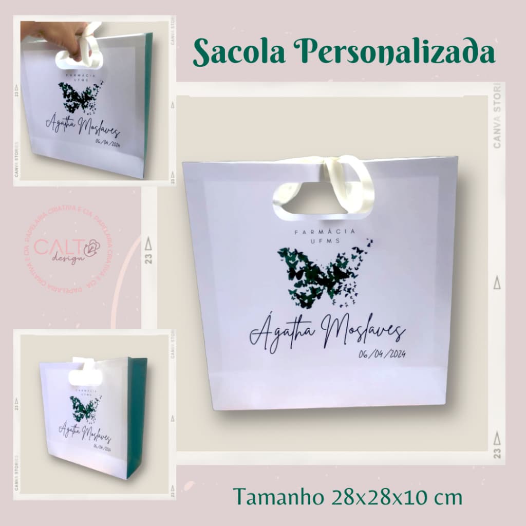 Sacola Personalizada para Loja e Eventos / Tamanho G 28x28x8cm