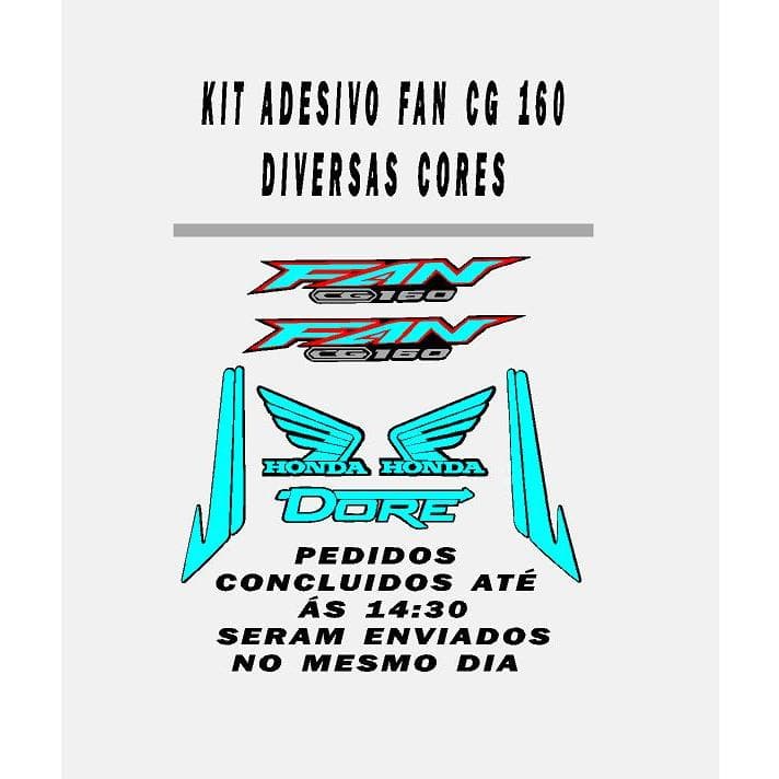ADESIVO FAN PERSONALIZADO PARA MOTOS  CG FAN160  KIT LATERAL