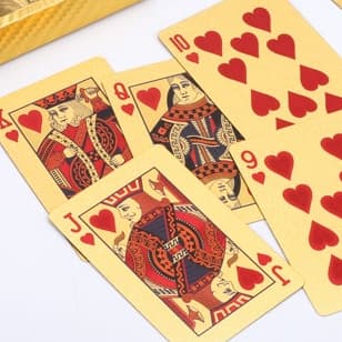 Kit10 Conjunto Baralho CartãO De Jogo Dourado 24K Prova D'áGua PromoçãO