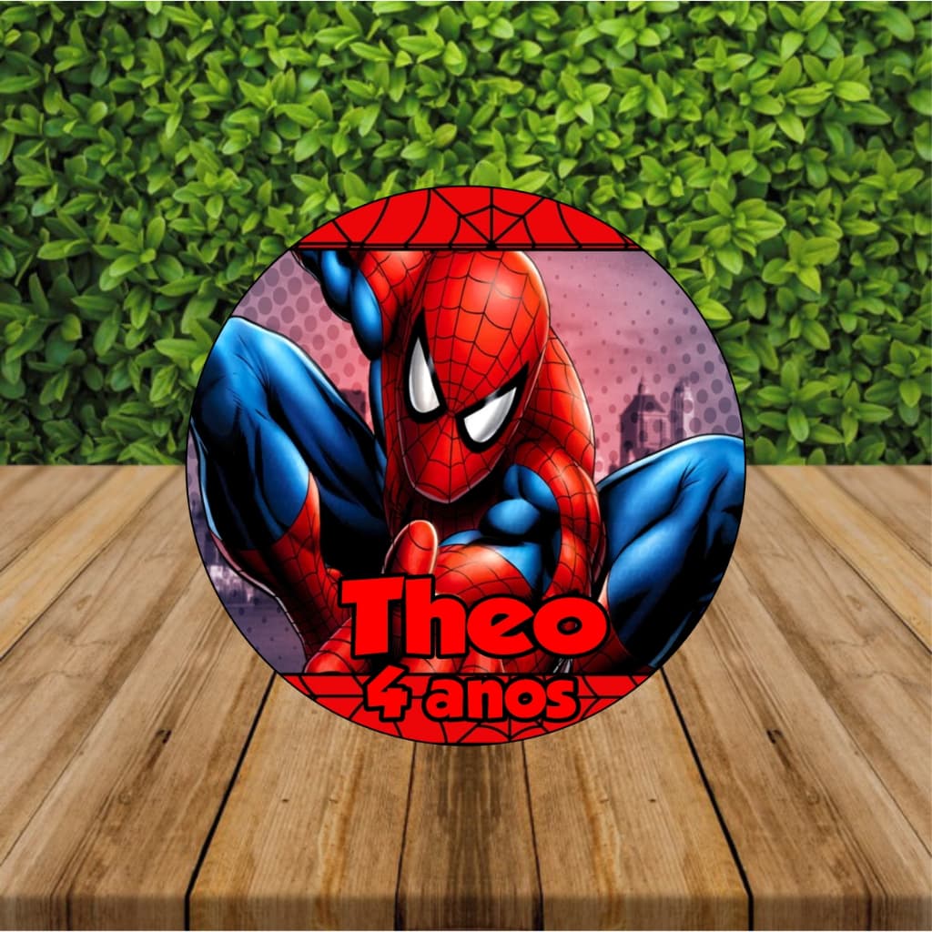 40 Adesivos Personalizados Homem Aranha 5 cm  Papel Fotográfico ou Vinil