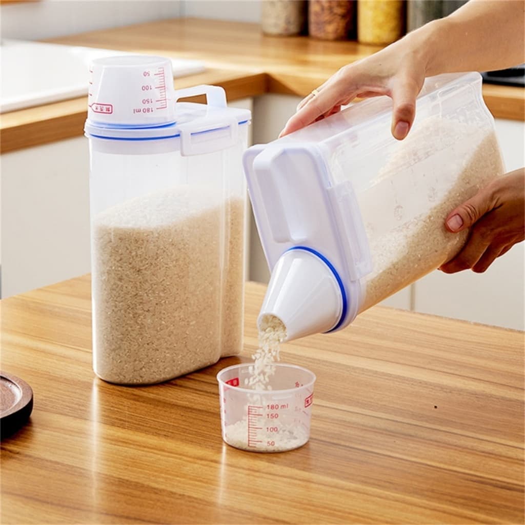 Dispenser para Alimentos grãos cereais pote hermético Pote de mantimentos para cozinha