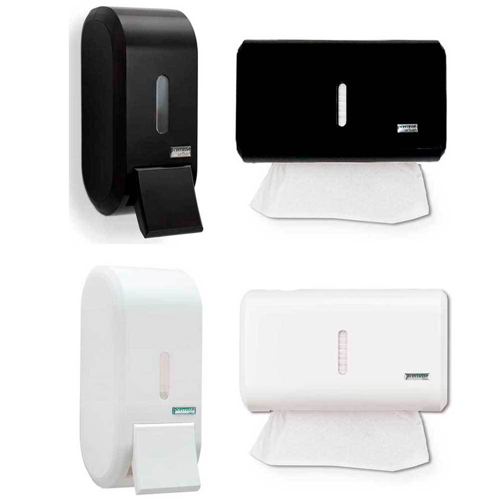 Porta sabonete líquido álcool gel dispenser suporte parede papel toalha toalheiro interfolhado banheiro Premisse