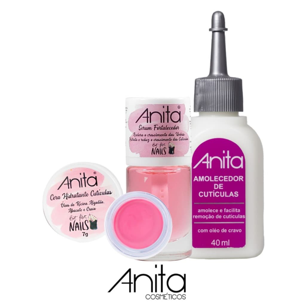 Anita - Kit AMOLECEDOR De Cutículas + CERA Hidratante + SÉRUM Fortalecedor