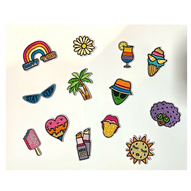 Adesivo termocolante para roupas patch bordado aplique vários modelos