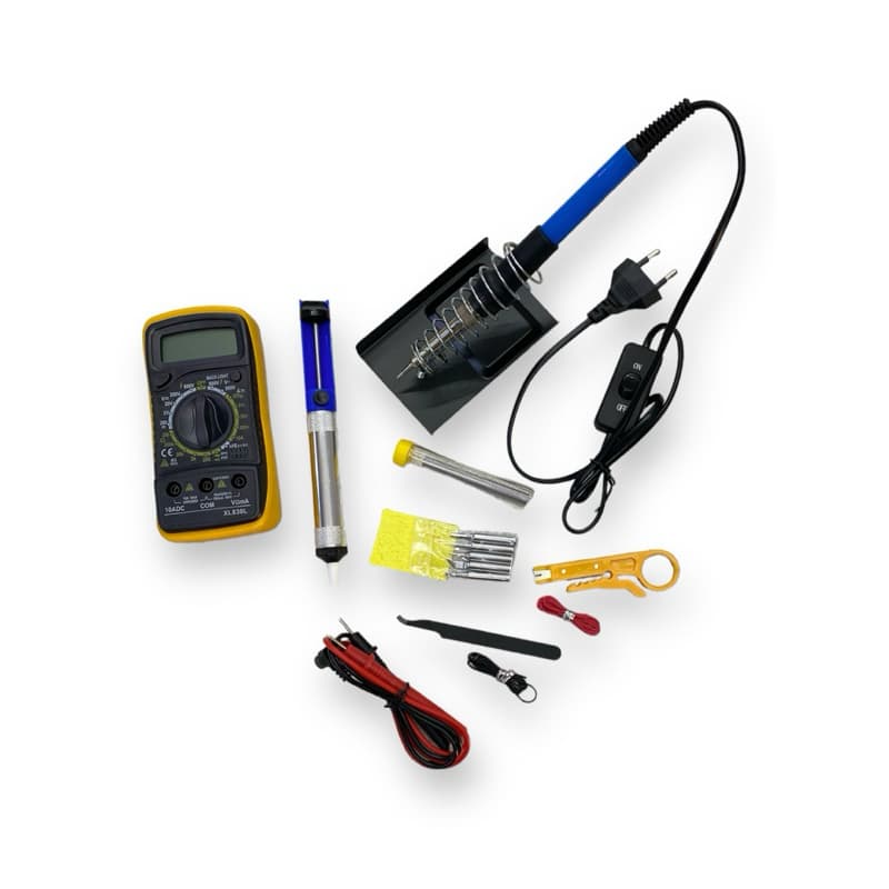 Kit Ferro Solda E Sugador + Multímetro Estanho 60w 110v