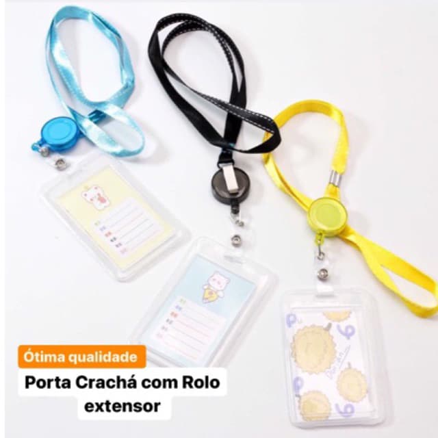 kit 2 Porta Crachá Cracha/ Cordão Bilhete Único Cartões