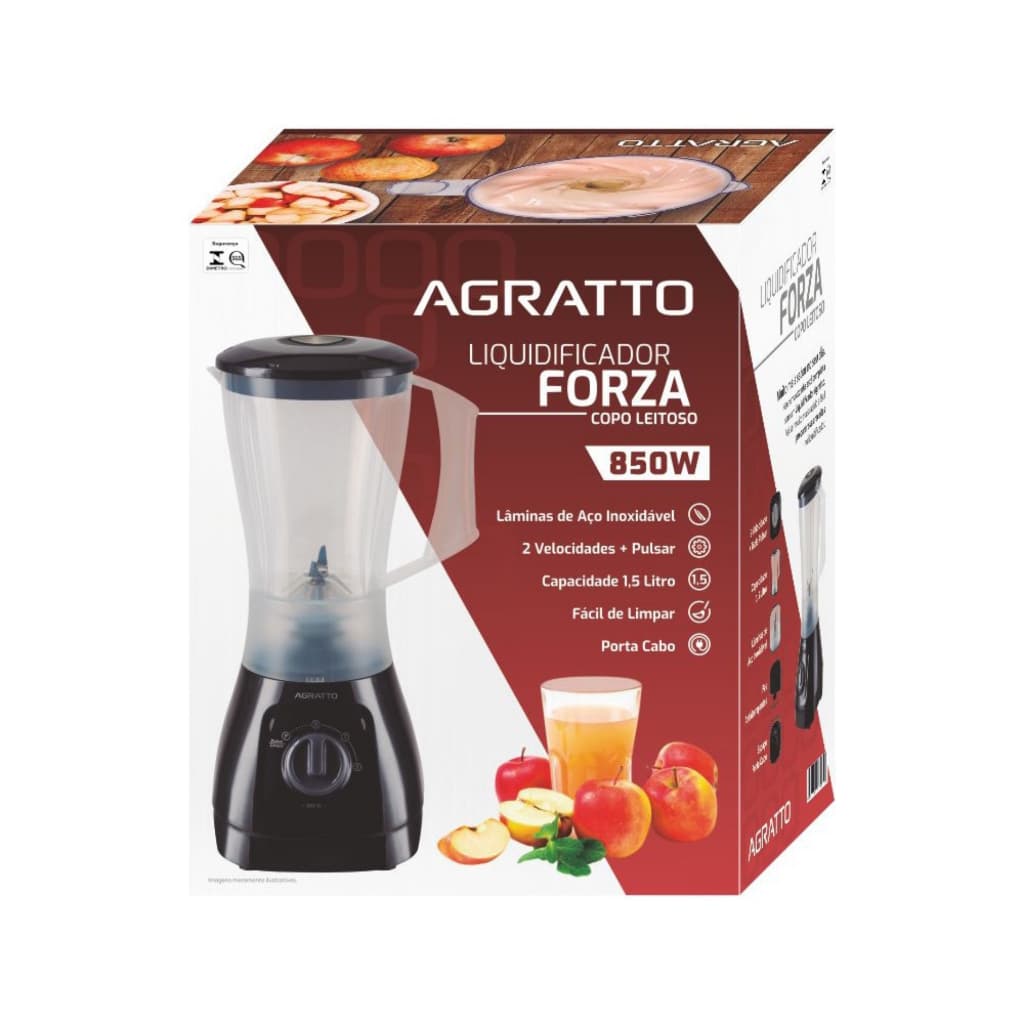 Liquidificador Agratto Forza Lqlf-02 Leitoso 1,5l 850w 220v Cor Preto
