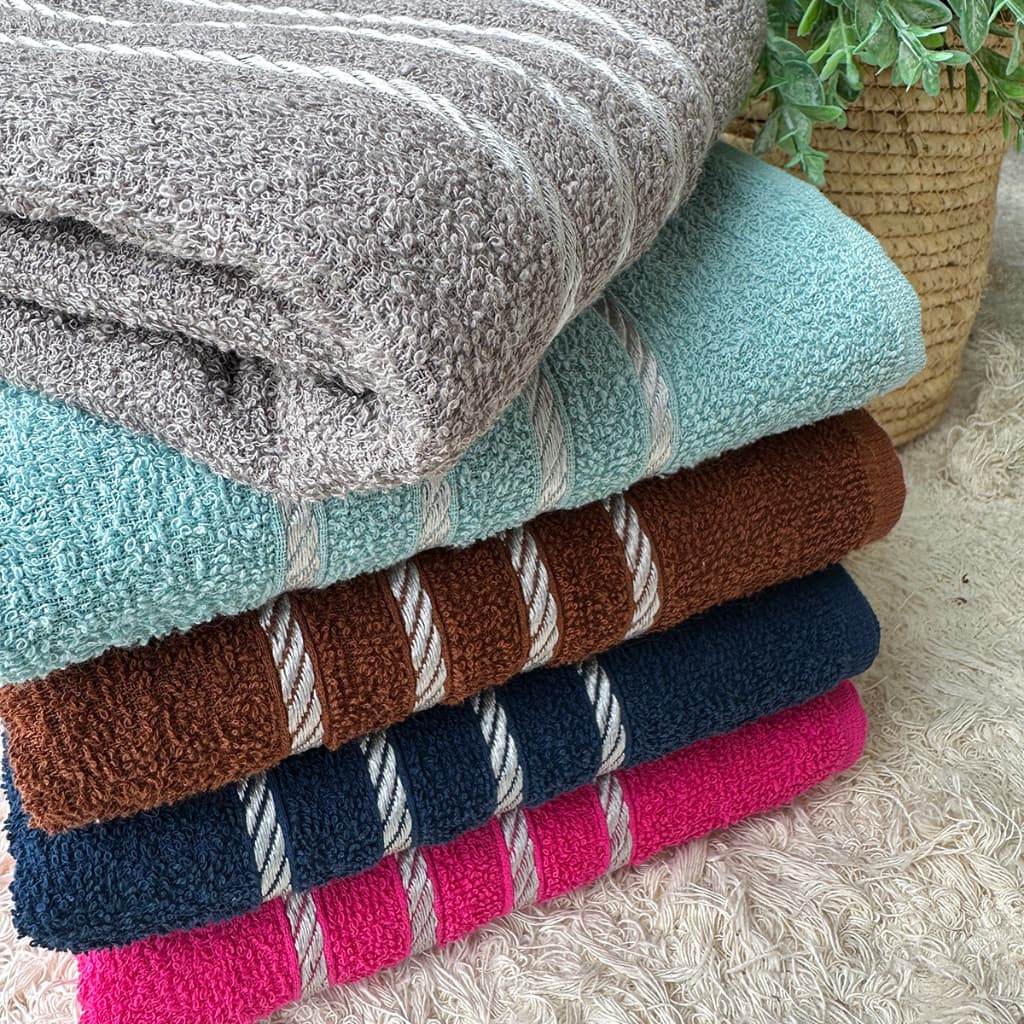 Kit 2 Toalhas De Banho 100% Algodão Fio Penteado 1.30x70cm 350g/m² Macia Absorvente Cores
