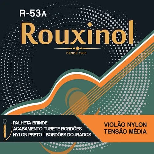 Encordoamento Cordas Nylon Violão Tensão Média Rouxinol R-53A
