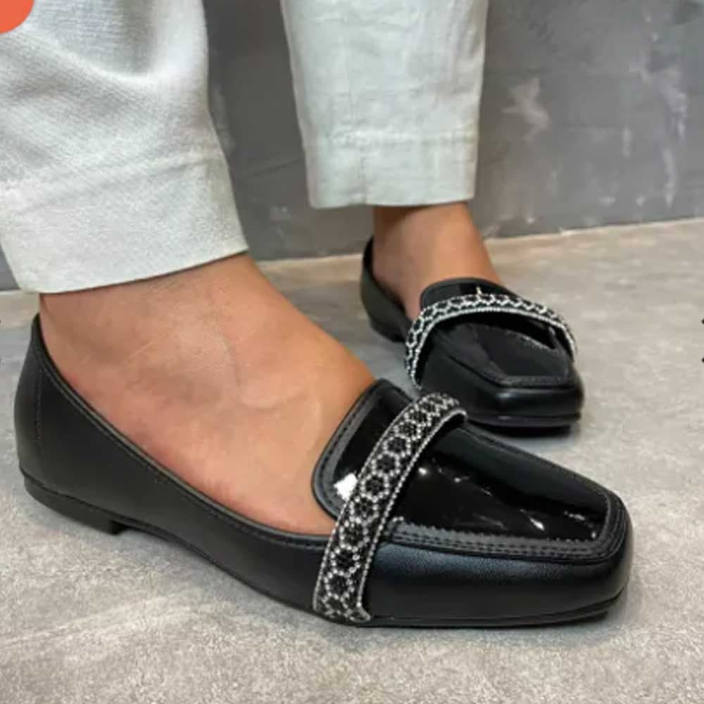 Sapatilha Feminina Moleca Preta Bico Fino Sapatos Femininos