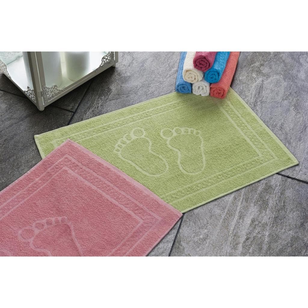 Kit 15 toalhas piso pés 45x65cm 100% algodao