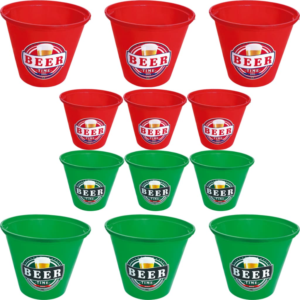Balde De Plastico Reforçado Gelo E Cerveja Limpeza Lavar Casa Vaso Flor Domestico Organizador 5,5 Litros 12 Un.