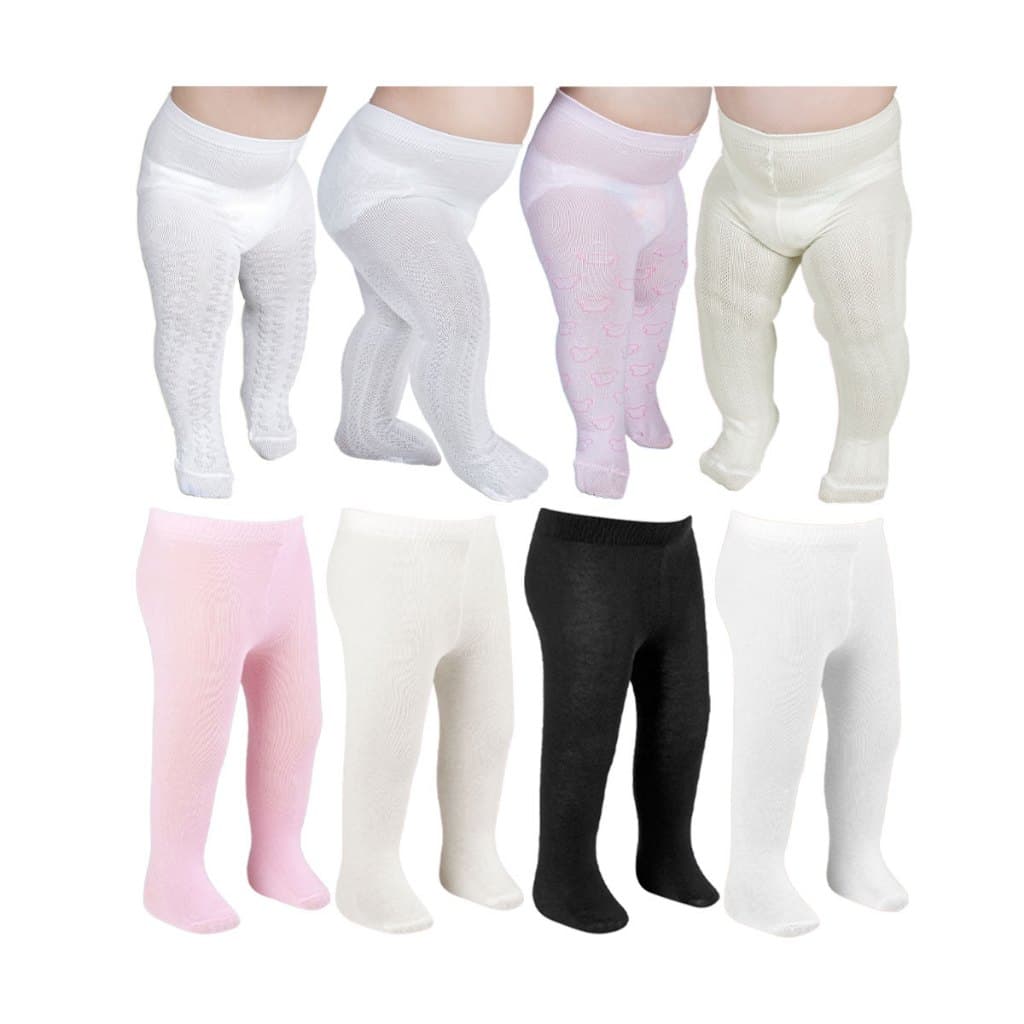 Kit 02 Pares Meia Calça Infantil Bebê 80 Fios Quentinha Inverno Algodão Frio Feminino