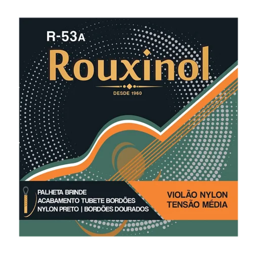 Encordoamento Cordas Nylon Violão Tensão Média Rouxinol R-53A