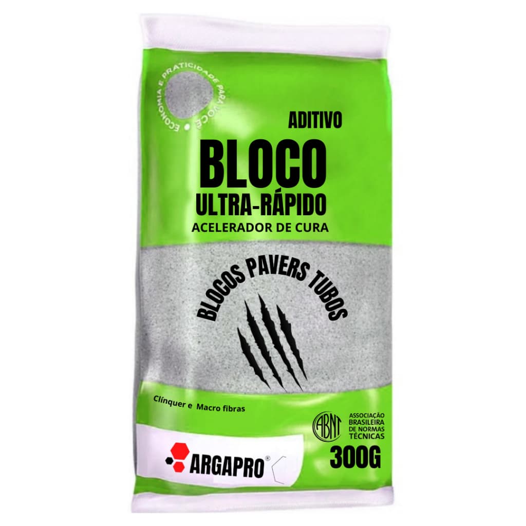 Aditivo acelerador para fabricaçao de blocos, pavers e lages secagem incial ultra rápida 300g