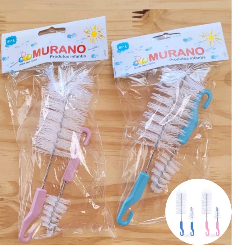 Escova Para Lavar Qualquer Mamadeira e Bico de mamadeira  kit 2 Peças De Alta Qualidade