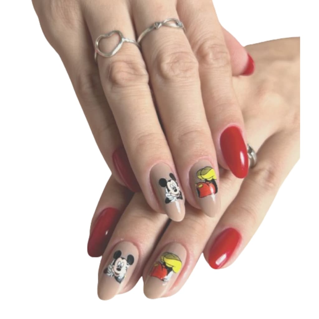 120 Adesivos de unhas Pelicula para unha 3D flores borboletas minie mickey