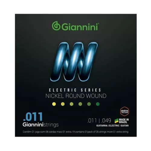 Encordoamento Guitarra Giannini Geegst.11 Nickel Round Wound