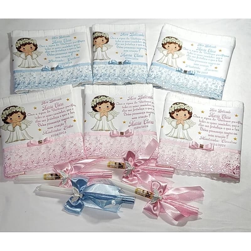 kit Padrinhos de batizado /Toalha de Batizado/Toalha para Batizado/lembrança Batizado "ENTREGA RÁPIDA"