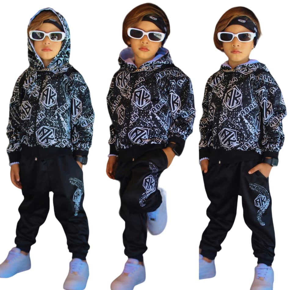Conjunto Infantil Agasalho Masculino Casaco + Calça Novo