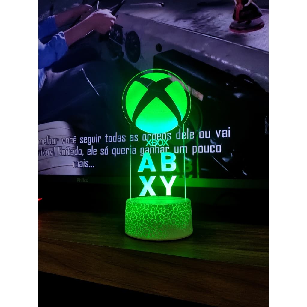 Luminária de Mesa Gamer Xbox Playstation Nintendo