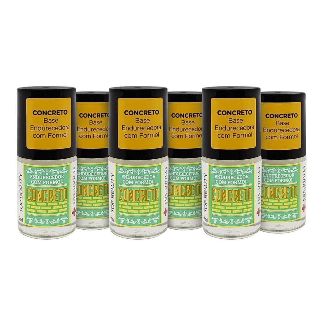 Kit com 6 Bases Concreto SOS Unhas - Top Beauty