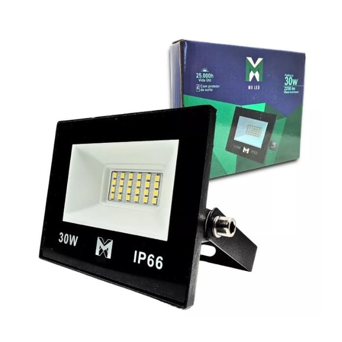 Projetor refletor LED SMD 30W Prova D'água Branco Frio Bivolt Iluminação residencial/comercial IP66