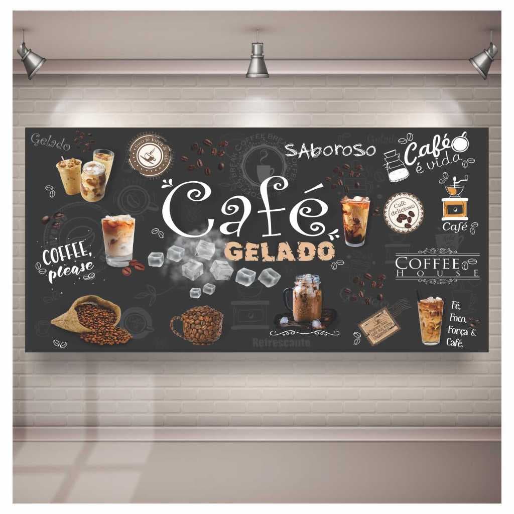Adesivo Decorativo Cafeteria Café Gelado Padaria S297