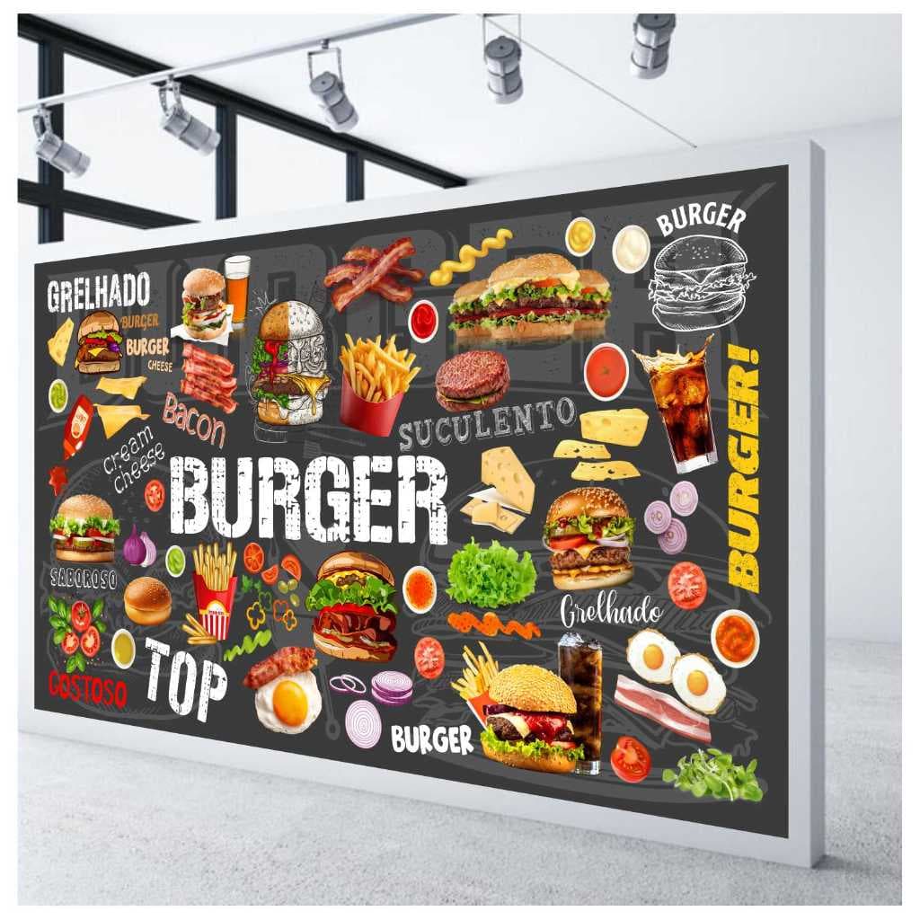 Adesivo Hamburguer Hamburgueria Burger Lanches S305