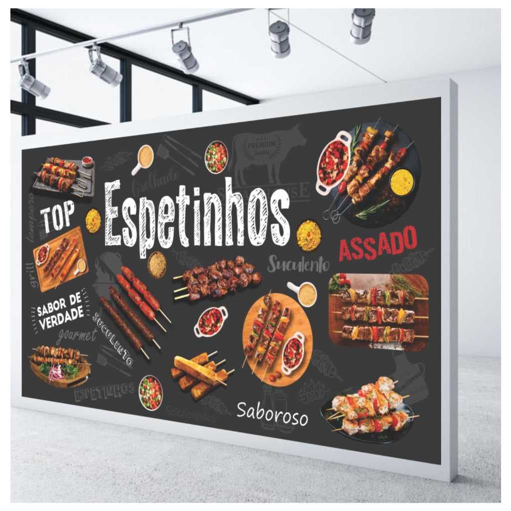 Adesivo Espetinhos Carnes Churrasco Espetaria Gourmet S304