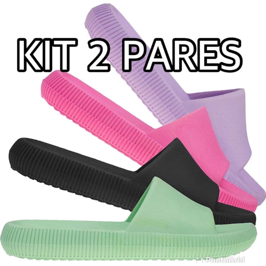 Chinelo Nuvem Slide Confotavel Unisex -Kit 2 Pares, Mesma Numeração-