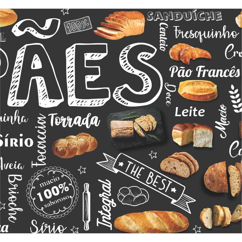 Adesivo de Parede Pão Painel Padaria Confeitaria S308