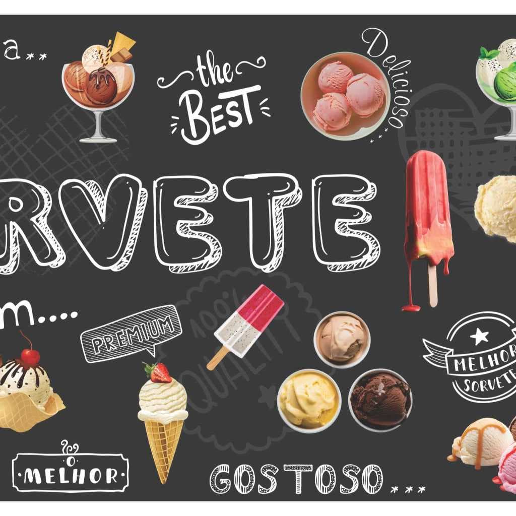 Adesivo Sorvete Sorveteria Frase Gelateria Gourmet S315