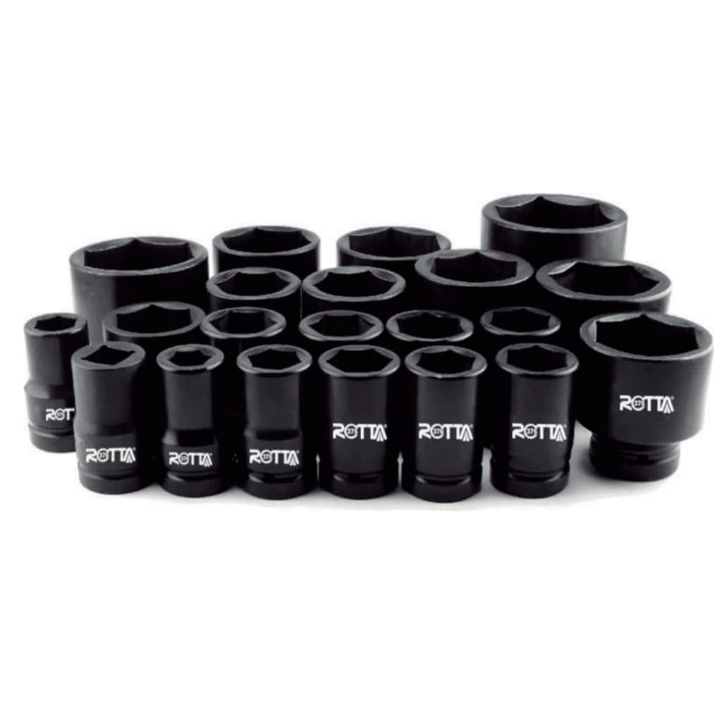 Soquete de Impacto Sextavado 1" Curto 60mm Rotta 376 17mm 19mm 21mm 22mm 23mm 24mm 26mm 27mm 28mm 29mm 30mm 32mm 33mm 34mm 36mm 38mm 41mm 46mm