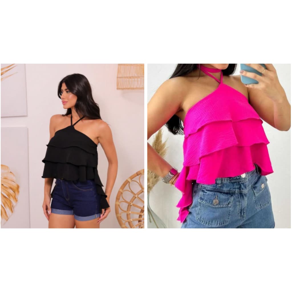 Kit 2 Blusas DUNA 3 babados