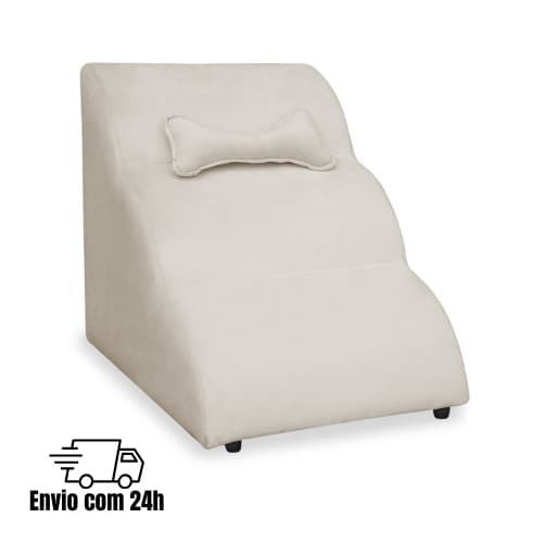 Nuvem Escada Pet Rampa Almofadada + Ossinho Para Pet Almofadado em Veludo Várias Cores para Animais de Estimação.