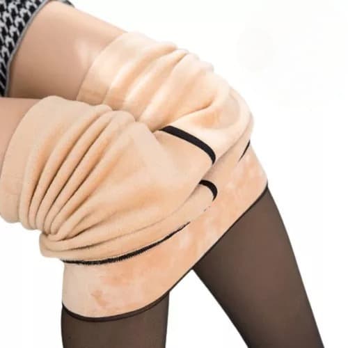 Meia Calça Pro Frio Em Lã Efeito Transparente Forrada Pelucia do 36 ao 44