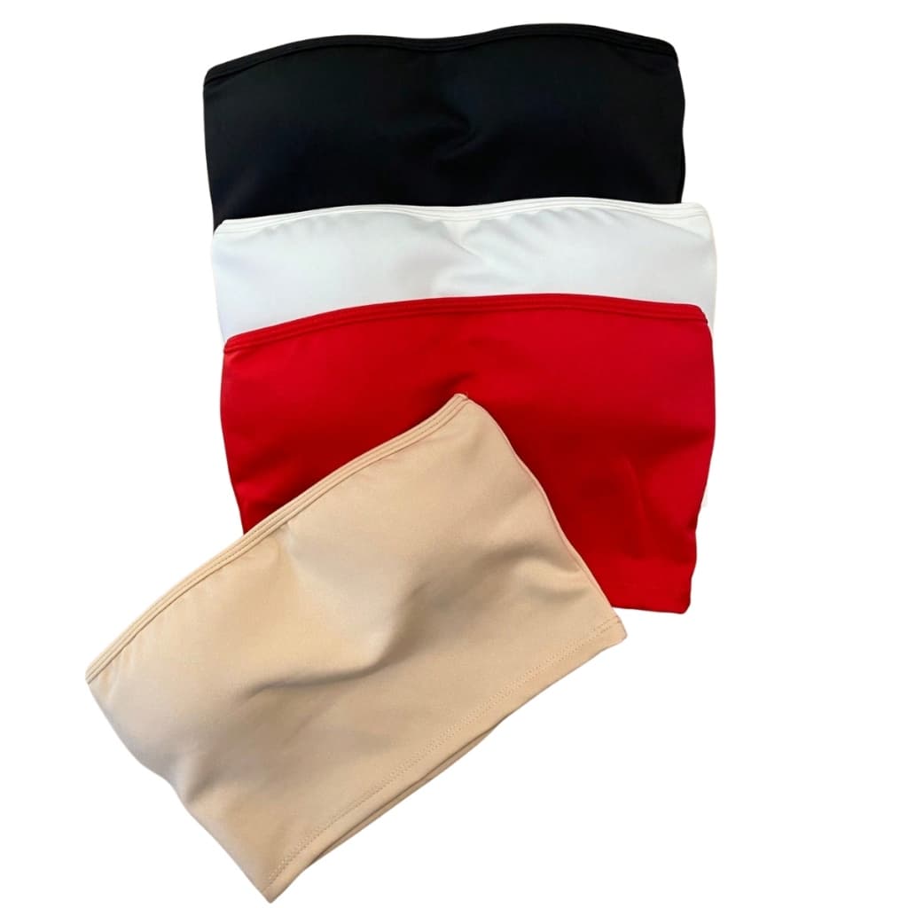KIT 4 Top Cropped Feminino Suplex Faixa Básico Bojo Academia Dia a Dia Balada Estilosa Modinha