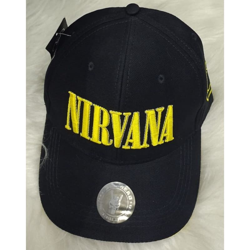 Boné Nirvana regulável rock boné de rock banda de rock