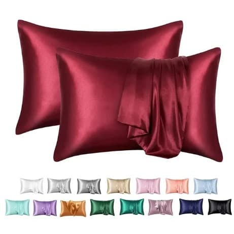 Fronhas De Cetim 70x50 cm Com Zíper Anti Frizz Luxo ótimo para Cabelo - Par 2un