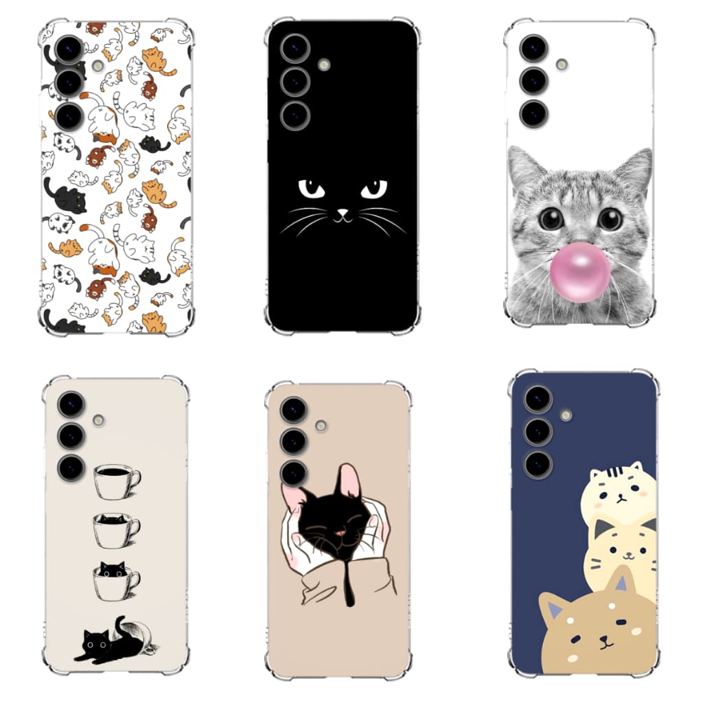 Capa Tpu Desenhos Variados Capinha Case Gato S24