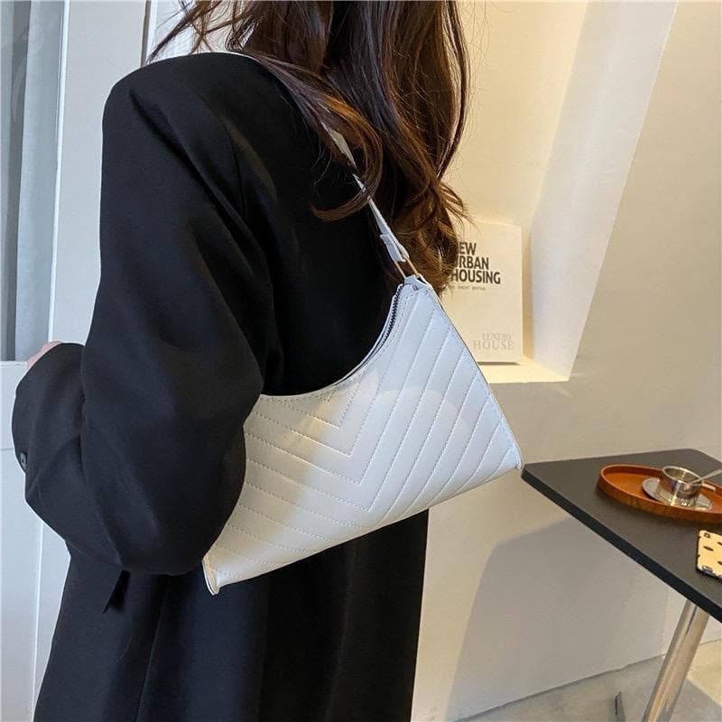 Bolsa Feminina Baguete Bordada de Ombro de Mao Transversal Várias cores luxo