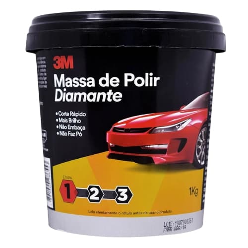 Massa De Polir 3M Brilho Diamante Automotivo 1kg