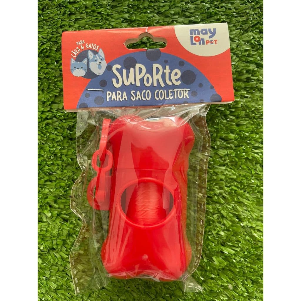 Suporte para saco coletor de fezes cachorro gato com um rolo de saquinhos