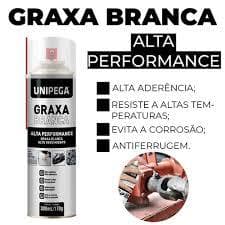 Graxa Em Spray De Alta Performance Branca 300ml - Unipega