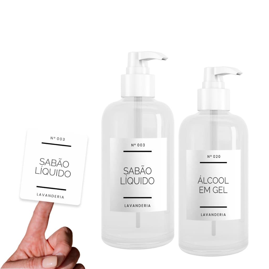 Etiquetas adesivas para identificação de produtos lavanderia banheiro Adesivo Vinil Branco Unitário